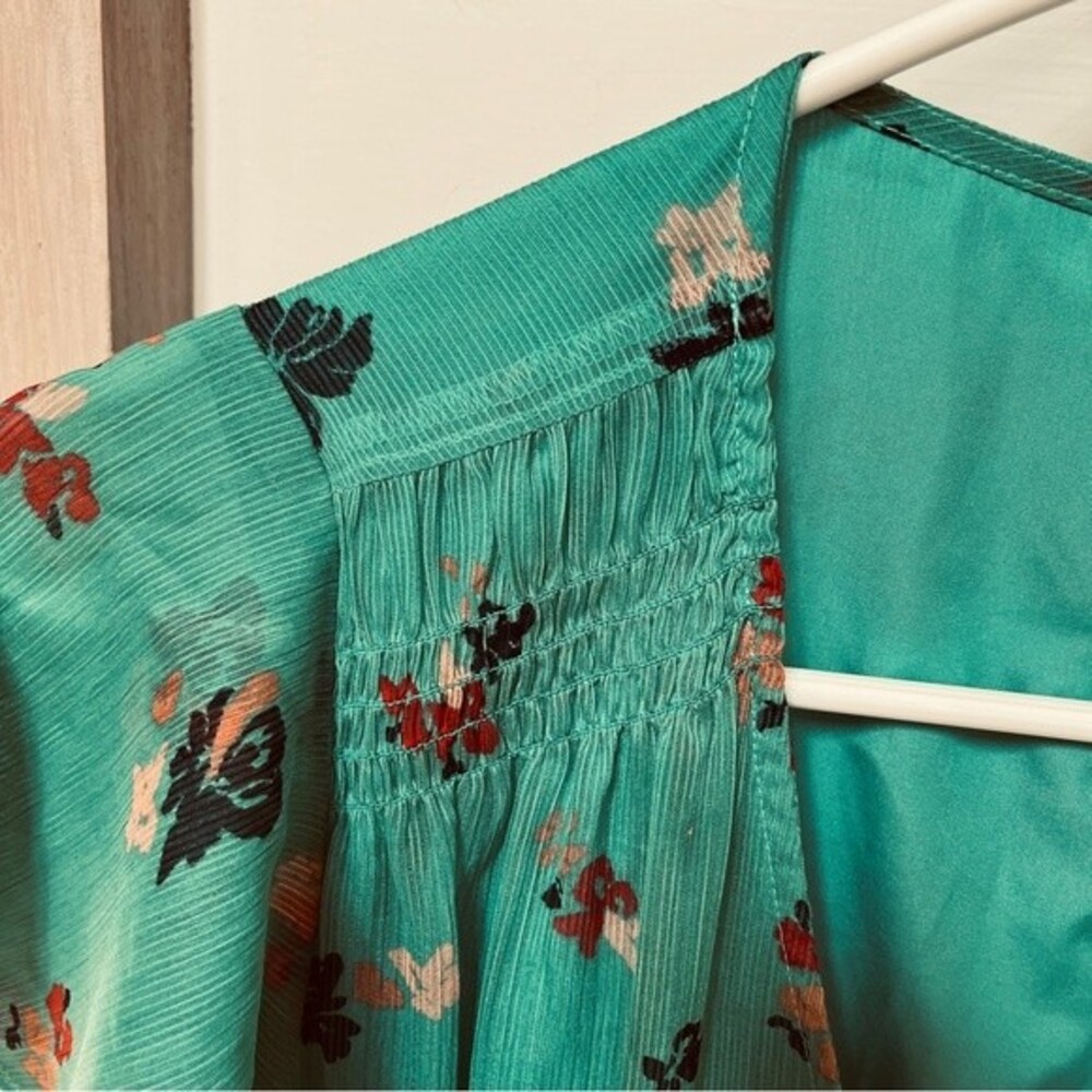 The Nines by HATCH Floral Print Flutter Short Sleeve Chiffon Maternity Dress M - Picture 5 of 11